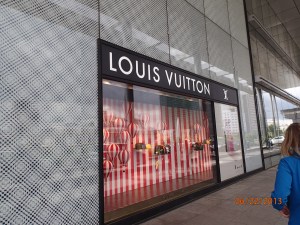 The Louis Vuitton store in the Blue Sky building